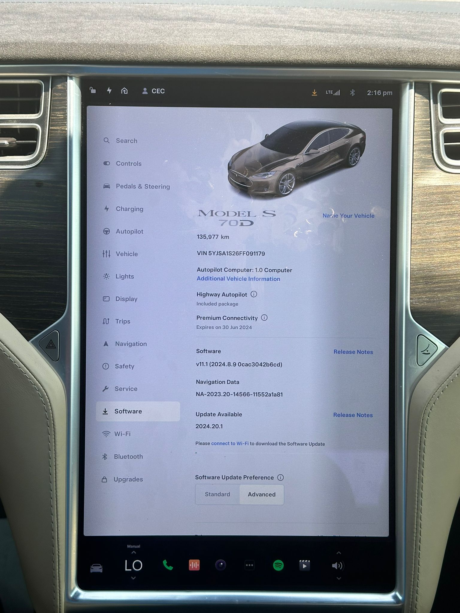 2015 Tesla Model S 70D Awd