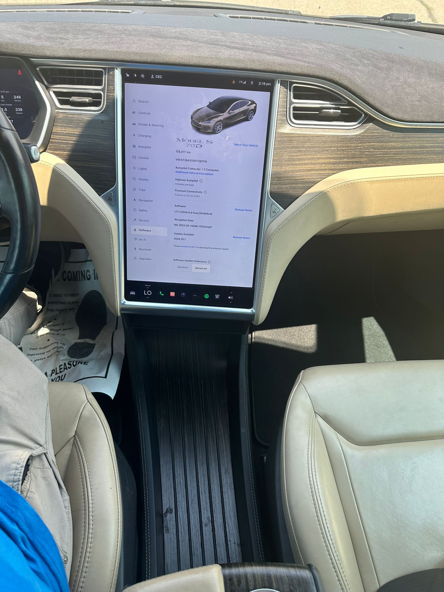 2015 Tesla Model S 70D Awd